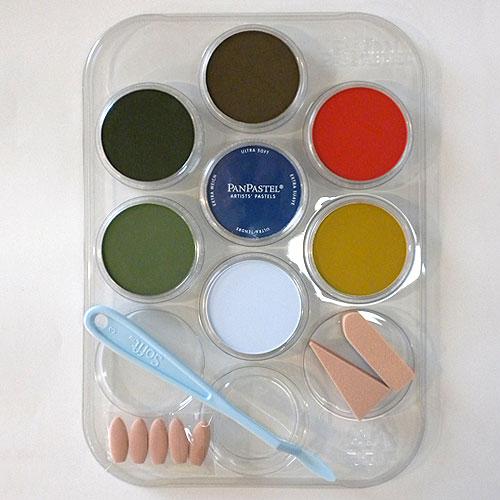 Panpastel 30703 Model & Miniature Color: Scenery Color Kit (7 9ml colors, tray, tools) (D)
