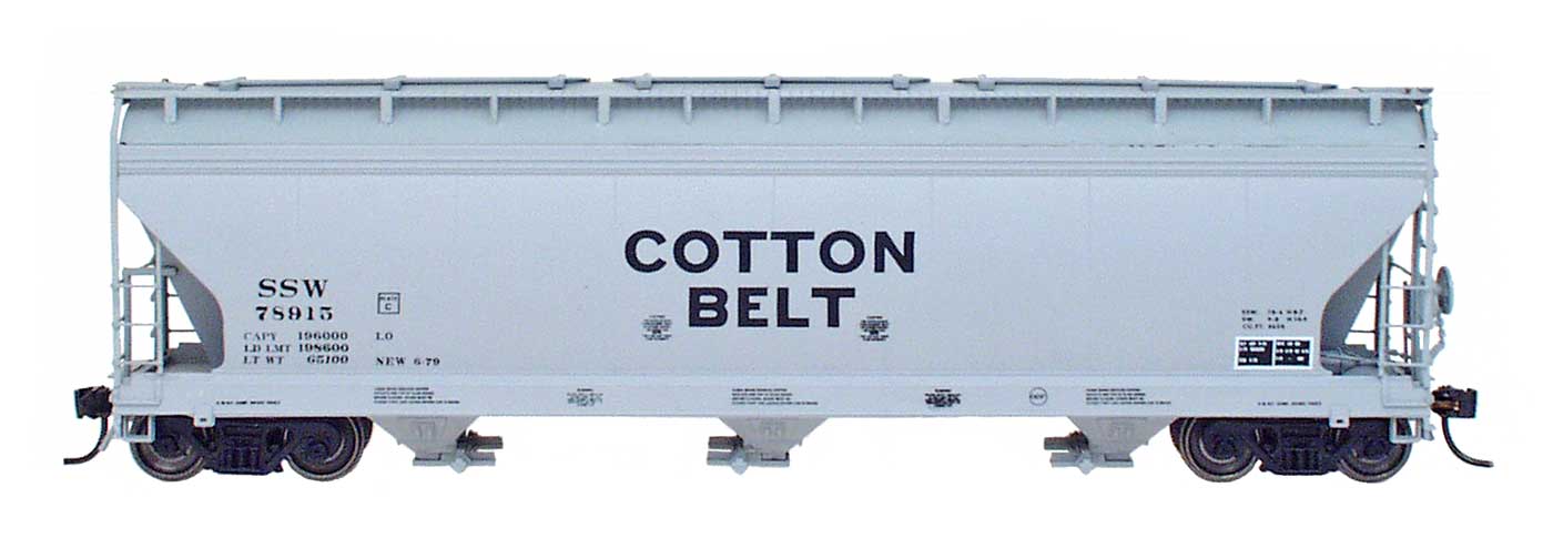 Intermountain 47044-12 - HO RTR ACF 4650 3-Bay Hopper - Cotton Belt #70153