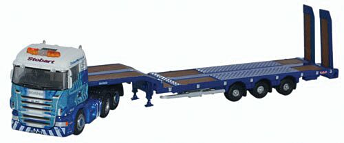 Oxford Diecast NSHL01ST - N Scale Scania Highline 3-Axle Tractor w/Nooteboom Low-Loader Trailer - Stobar Rail