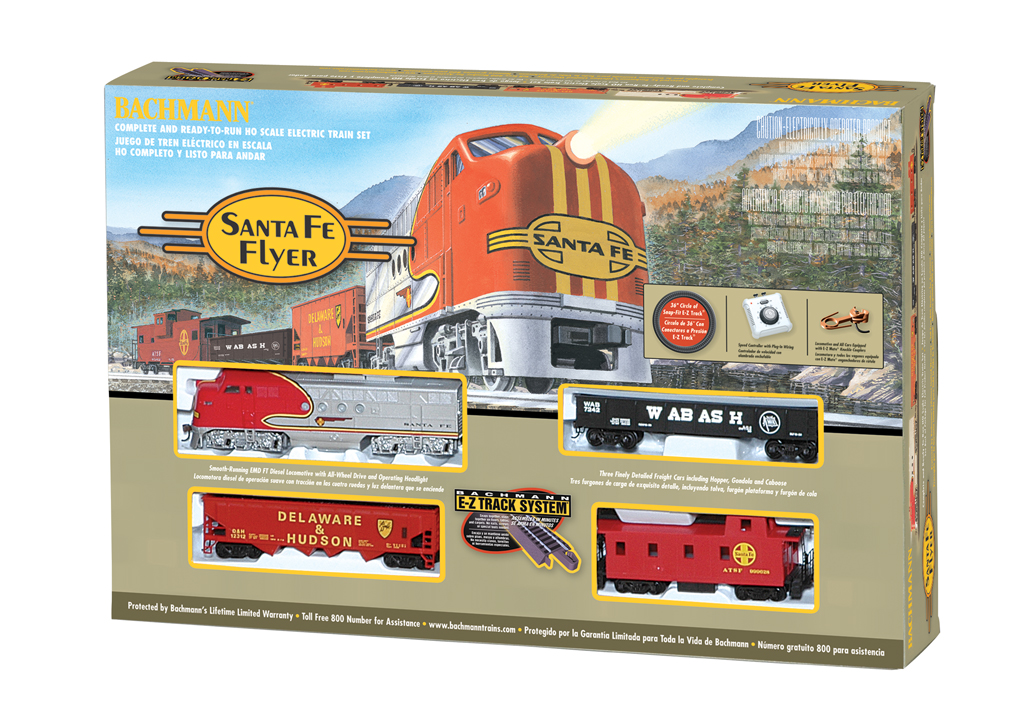 Bachmann 00647 - HO Santa Fe Flyer - Train Set