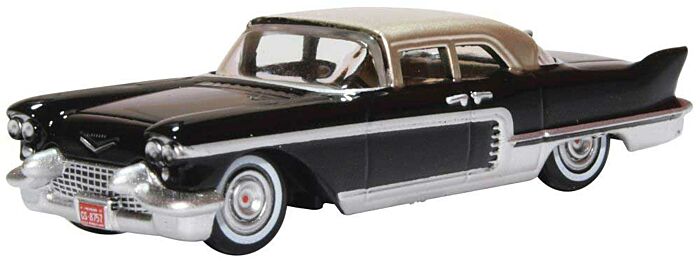 Oxford Diecast 87CE57001 - HO 1957-1965 Cadillac Eldorado Brougham - Ebony, Stainless Steel