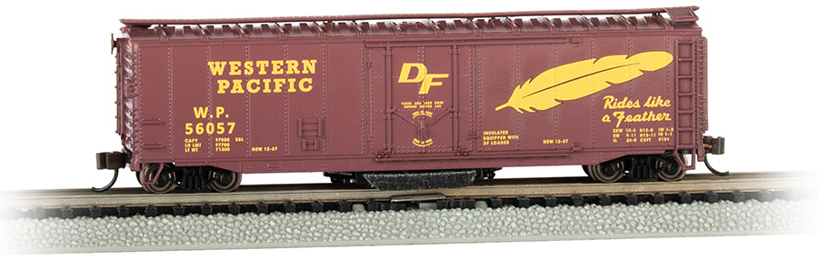 Bachmann 16367 - N Scale 50ft Plug-Door Track-Cleaning Boxcar - Western Pacific #56057