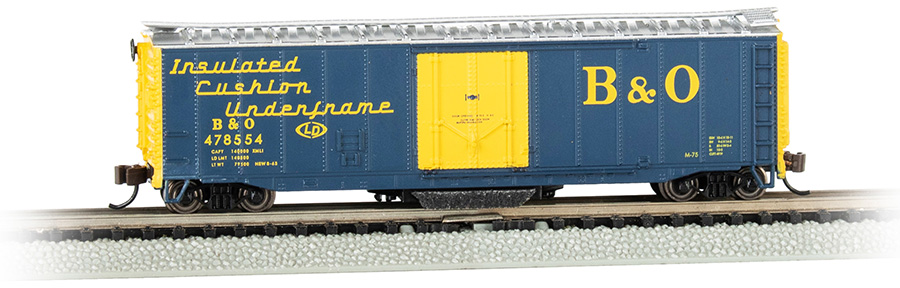 Bachmann 16368 - N Scale 50ft Plug-Door Track-Cleaning Boxcar - B&O #478554