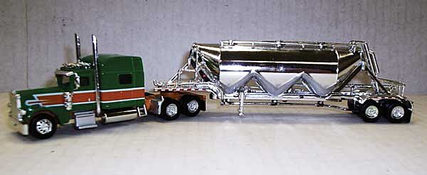1/64 Dcp Custom silver/silver tri axle Utility 48ft flatbed trailer no box 
