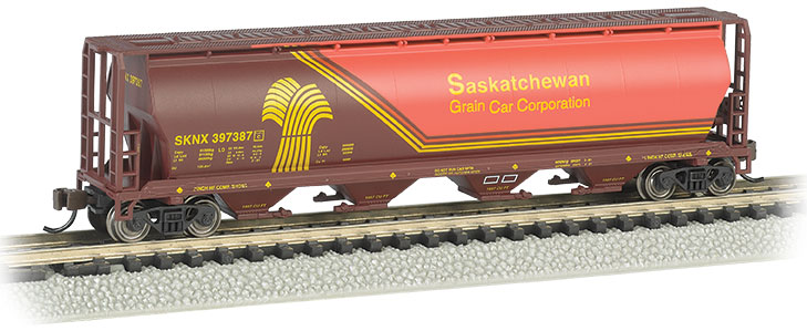 Bachmann 19153 - N Scale 4-Bay Cylindrical Grain Hopper - Saskatchewan