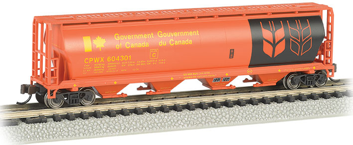 Bachmann 19154 - N Scale 4-Bay Cylindrical Grain Hopper - Government of Canada
