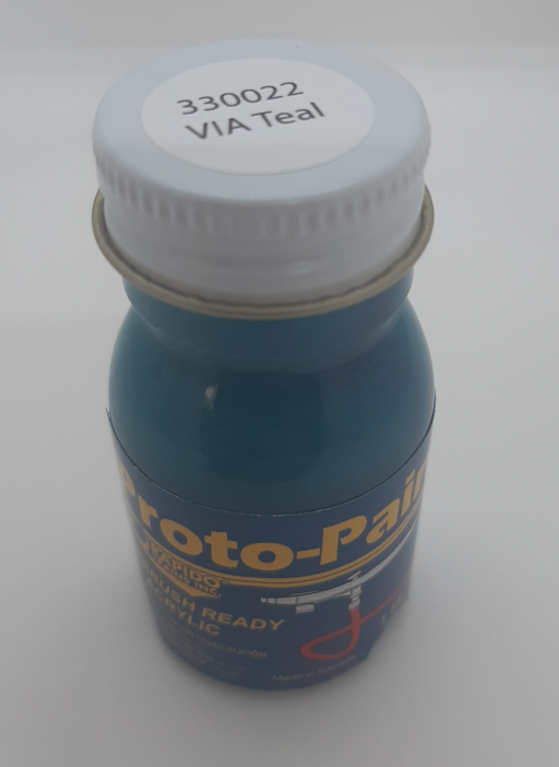 Rapido Proto Paint 330022 - Airbrush Ready Acrylic - VIA Teal (1oz) Bottle