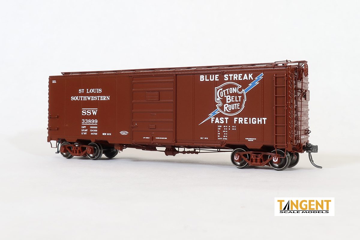 Tangent 23122 - HO PS 40ft Boxcar w/7ft Door - St. Louis Southwest (Delivery 1951+) #33865