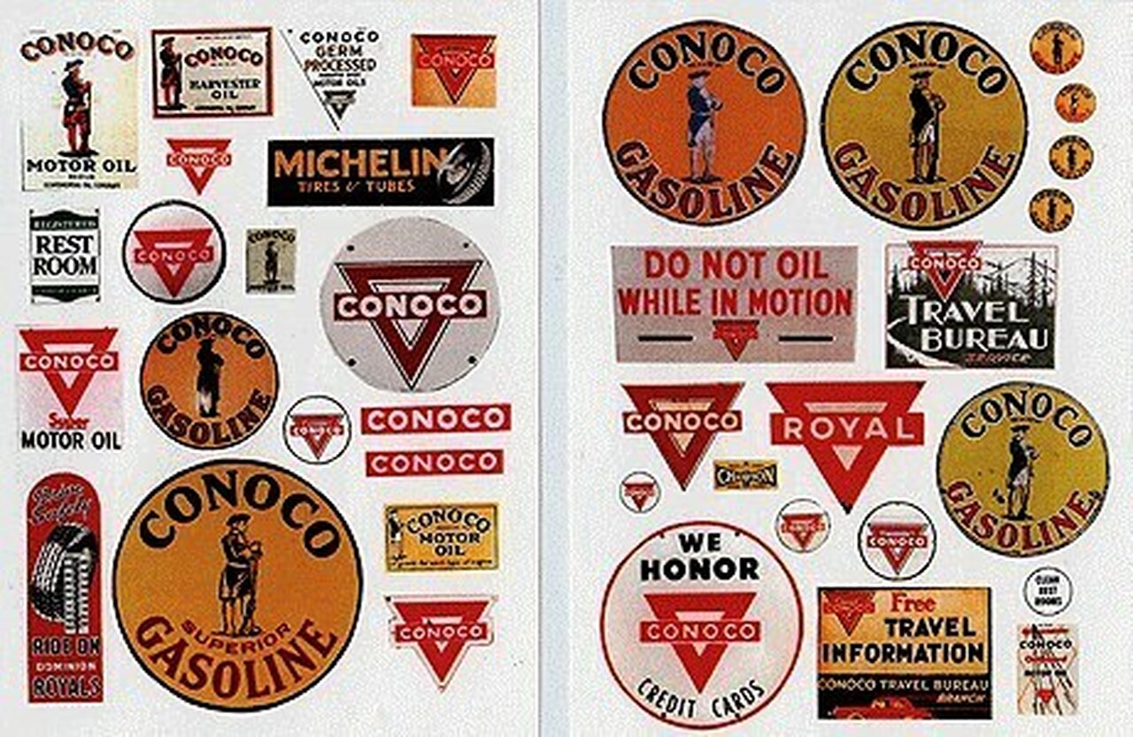 JL Innovative 239 - HO Vintage Gas Station Signs - Conoco (38)