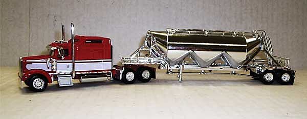 Trucks n Stuff SPEC027 - HO Kenworth W900L Sleeper Cab Tractor w/Pneumatic Bulk Trailer