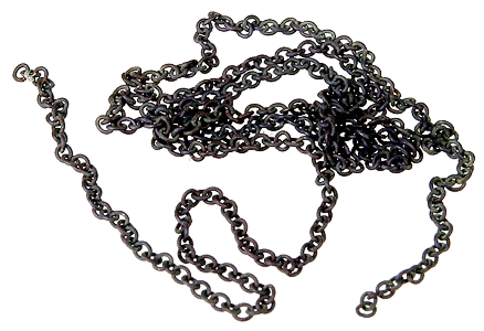 A-Line 29220 - HO Pre-Blackened Brass Chain - 12 Inches - 27 Links Per Inch