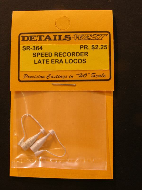 Details West 364 - HO Speed Recorder for Late Era Locomotives (1pair)
