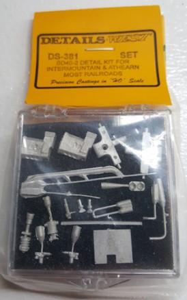 Details West 381 - HO Detail Kit for Intermountain & Athearn SD40-2 Units, Most Railroads