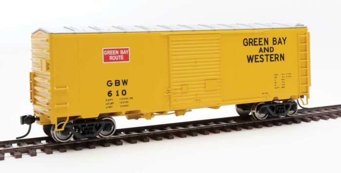 Walthers Mainline 45004 - HO 40ft ACF Modernized Welded Boxcar - Green Bay & Western #610