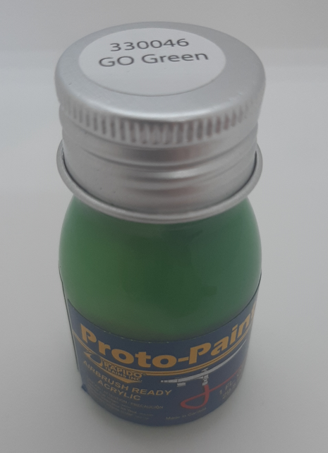 Rapido Proto Paint 330046 - Airbrush Ready Acrylic - GO Green (1oz) Bottle