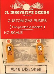 JL Innovative 518 - HO Deluxe Custom Gas Pumps - Shell (2pk)