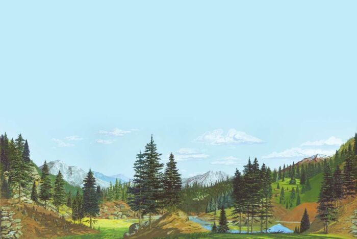 Walthers ScenceMaster 702 - HO Instant Horizons(TM) Background Scene - Tall Timber