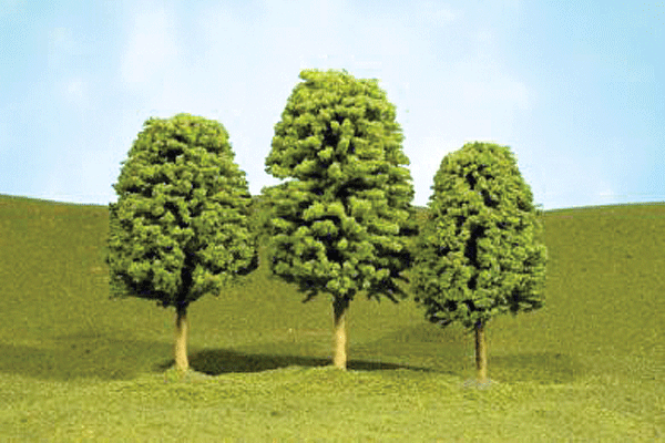 Bachmann 32106 - N Scale Layout-Ready Trees - Deciduous Trees (4/pkg) 2-3 Inches