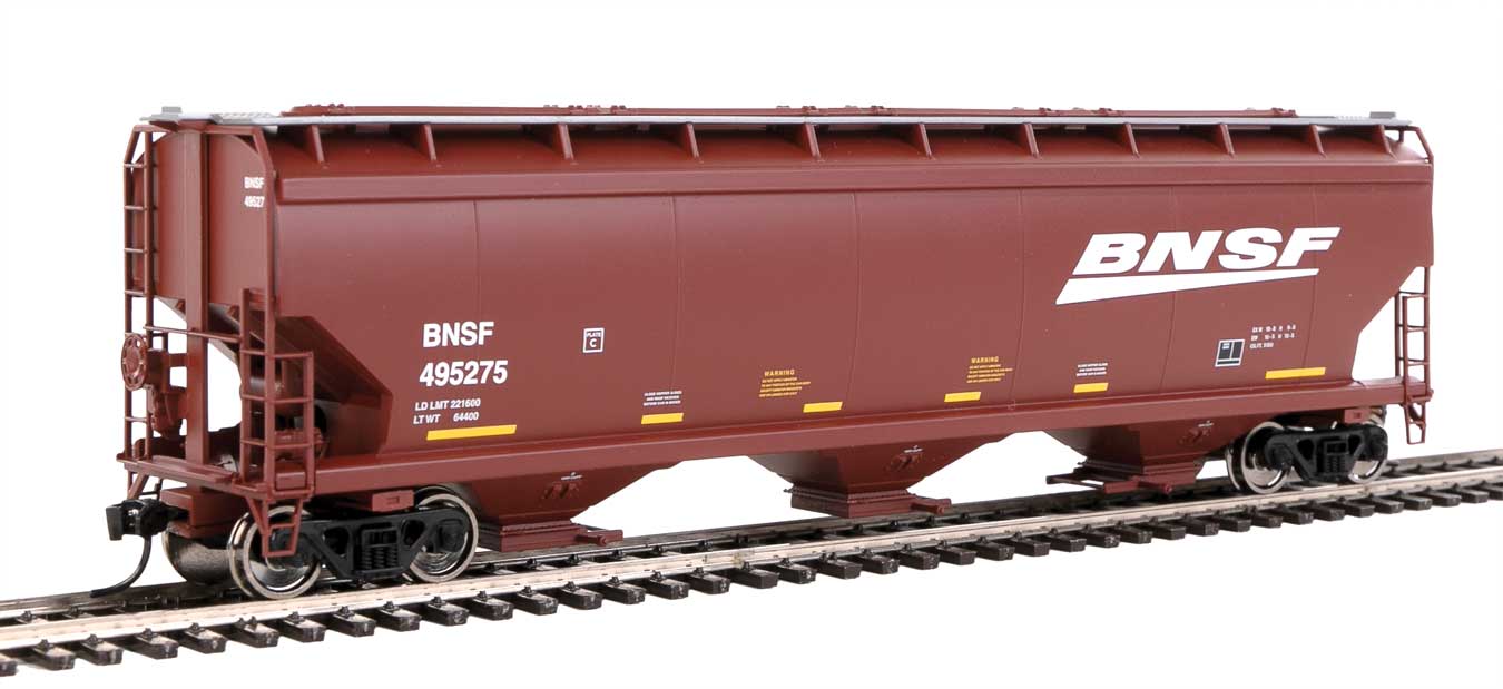 Walthers Mainline 7719 - HO 60ft NSC 5150 3-Bay Covered Hopper - BNSF #495309