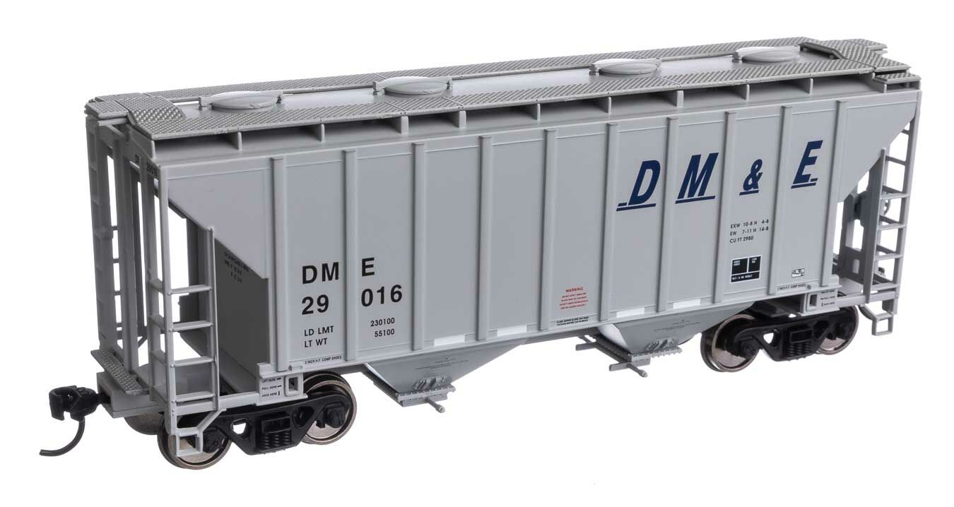 Walthers Mainline 7984 - HO 37ft 2980 Cubic-Foot 2-Bay Covered Hopper - DM&E #29258