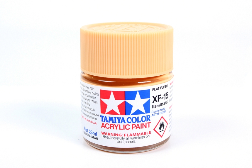 Tamiya Paints 81315 - Acrylic Flat Colors - Flat Flesh - 3/4oz (23mL) Bottle