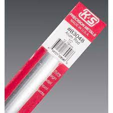 K&S Engineering 83048 All Scale - 12inch Long Round Aluminum Rod - 1/2 inch Diameter