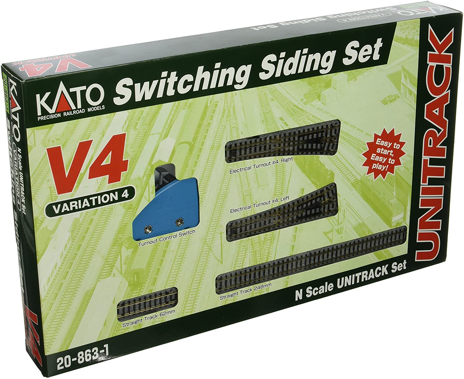 Kato Unitrack 20863 - N Scale Switching Siding Set - V4