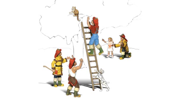 Woodland Scenics 1882 - HO Scenic Accents - Firemen to the Rescue (8pcs)