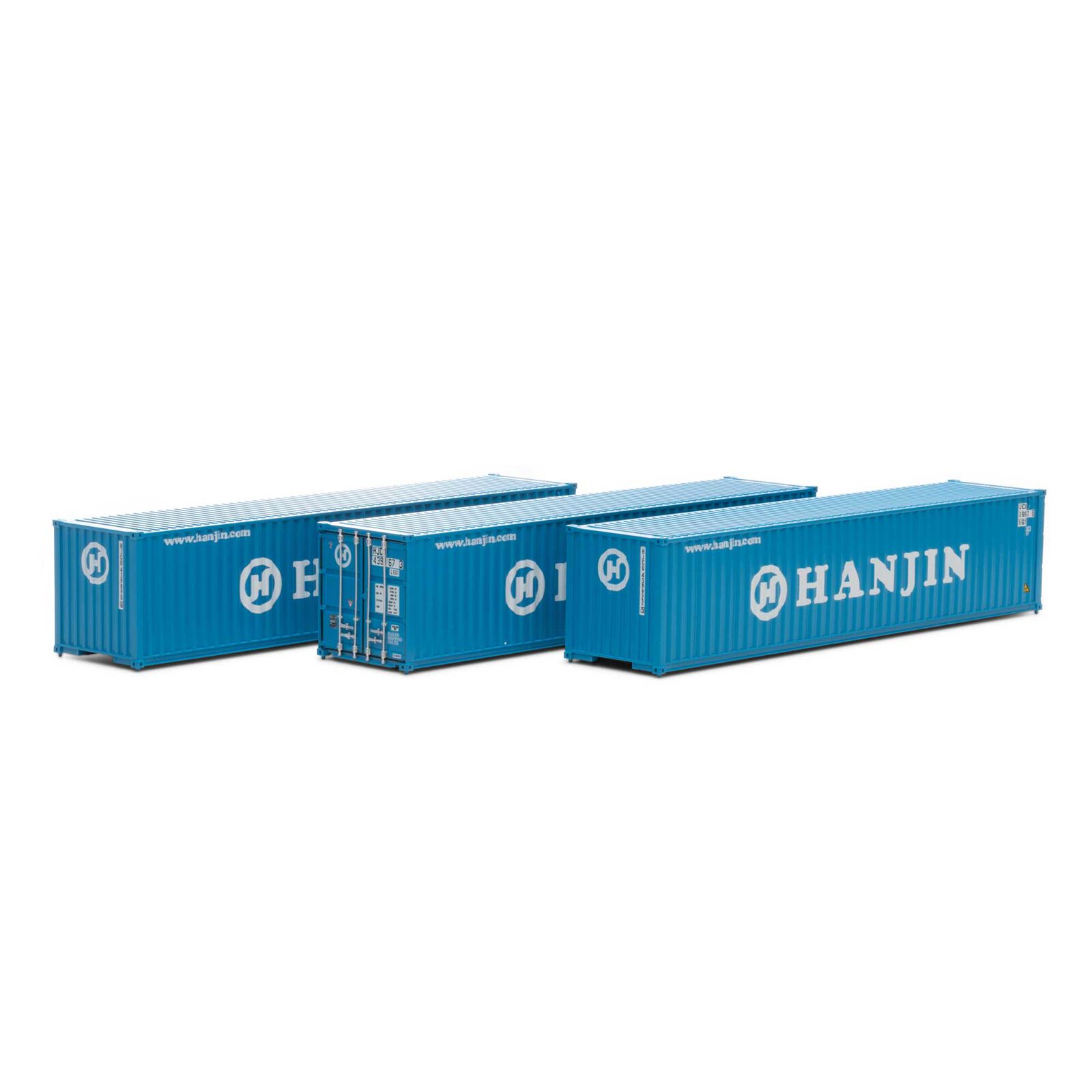 Athearn RTR 27062 - HO 40ft Corrugated LC Container - Hanjin #2 (3pk)