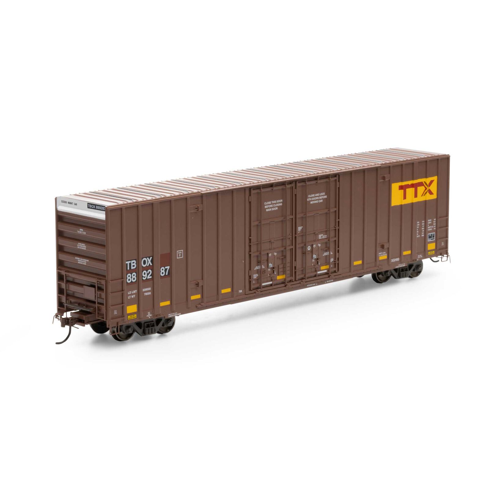 Athearn RTR 75298 - HO 60ft Gunderson Boxcar - TBOX/TTX/Patched #889298