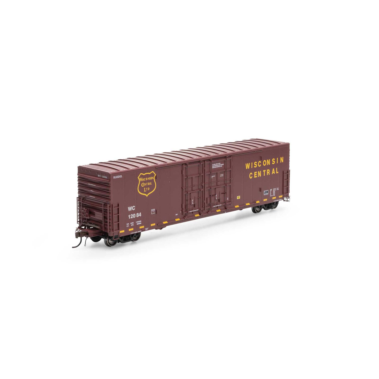Athearn Genesis G73020 - HO 50ft PC&F, 8ft & 6ft Boxcar - Wisconsin Central #12101
