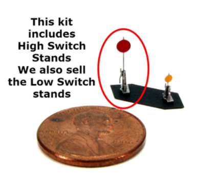 ShowCase Miniatures 580 - N Scale Common Standard High Switch Stands - Kit (4pk)