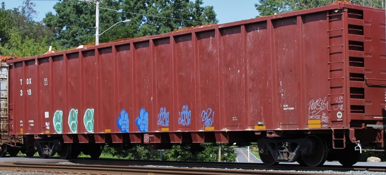 Otter Valley Railroad 64144 - HO NSC 64 Ft 6400 CuFt Scrap and Trash Gondola - TROX #3532