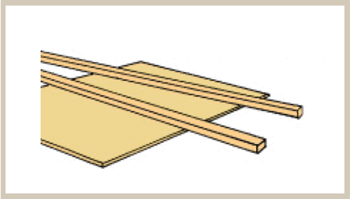 Northeastern Scale Lumber 2041 - HO Scale Lumber - 24 Inches Long - 6 x 8 Inches (45pcs)