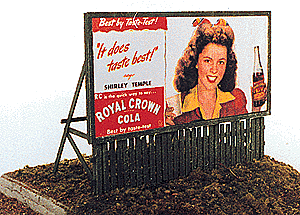 JL Innovative 276 - HO Fence Base Billboard - Kit - 1940s-50s Movie Stars for RC Cola (2pk)
