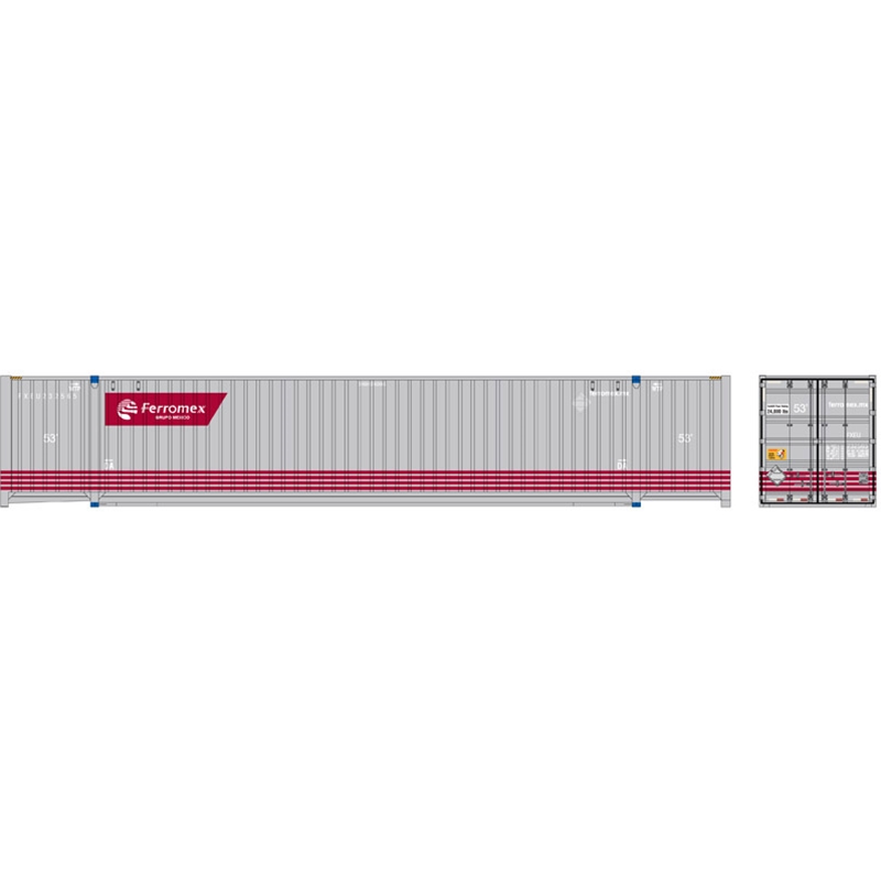 Atlas 20006668 - HO 53ft Jindo Container - Ferromex Set #2 (3pk)