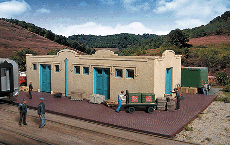 Walthers Cornerstone 2921 - HO Mission-Style Freight House - Kit