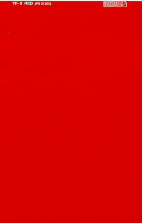 Microscale TF5 - Solid Color Trim Film Waterslide Decal Sheet - Red