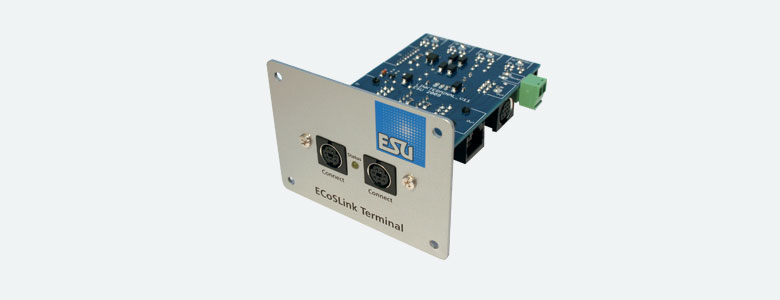 ESU 50099 - ECoSLink Terminal Bus Distribution Plate - 6 Slave Jacks With 0.9m Cable