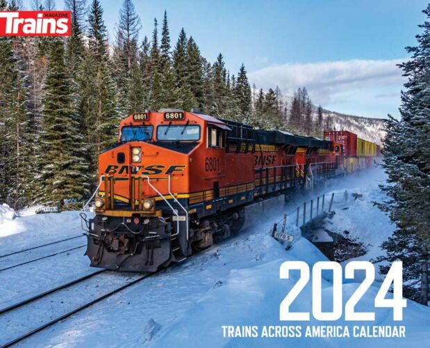 Kalmbach 68208 - Trains Across America 2024 Calendar - 12 Months Plus Bonus Inside Railroading Section