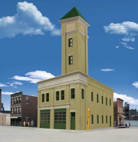 Walthers Cornerstone 4022 - HO Two-Bay Fire Station - Kit