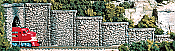Woodland Scenics 1161 - N Scale Unpainted Hydrocal Castings - Random Stone Retaining Walls (6 pkg)