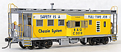 Tangent Scale Models 60022-01 - HO ICC B&O I-18 Steel Bay Window Caboose - Chessie System (B&O -Gold Chessie Safety- 1974+) #C-3010