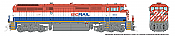 Rapido 24027 - HO Dash 8-40CM - DCC Ready - BCR: Faded Red/White/Blue #4604 - OVR Exclusive