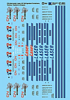 Microscale 87-804 HO Decals - Refrigerated Containers, (1993+) 48Ft - CN Laser Scheme - Waterslide Decal