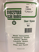 Evergreen Scale Models 2040 .040in Opaque White Polystyrene V Groove Siding (1 sheet)