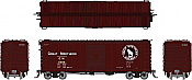 Rapido 155005-1 - HO 40Ft Boxcar w/ Late Improved Dreadnaught Ends - Great Northern (Mineral Red) #5004