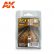 AK Interactive 7023 - Rolling Stock Weathering - Enamel Paint Set (3)