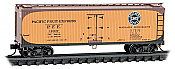 Micro Trains 04900961 - N Scale 40Ft Double-Sheathed Wood Reefer w/Vertical Brake Wheel - Pacific Fruit Express (Early) #11007