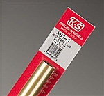 K&S Engineering 8141 All Scale - 9/16 inch OD Round Brass Tube 0.014inch Thick x 12inch Long